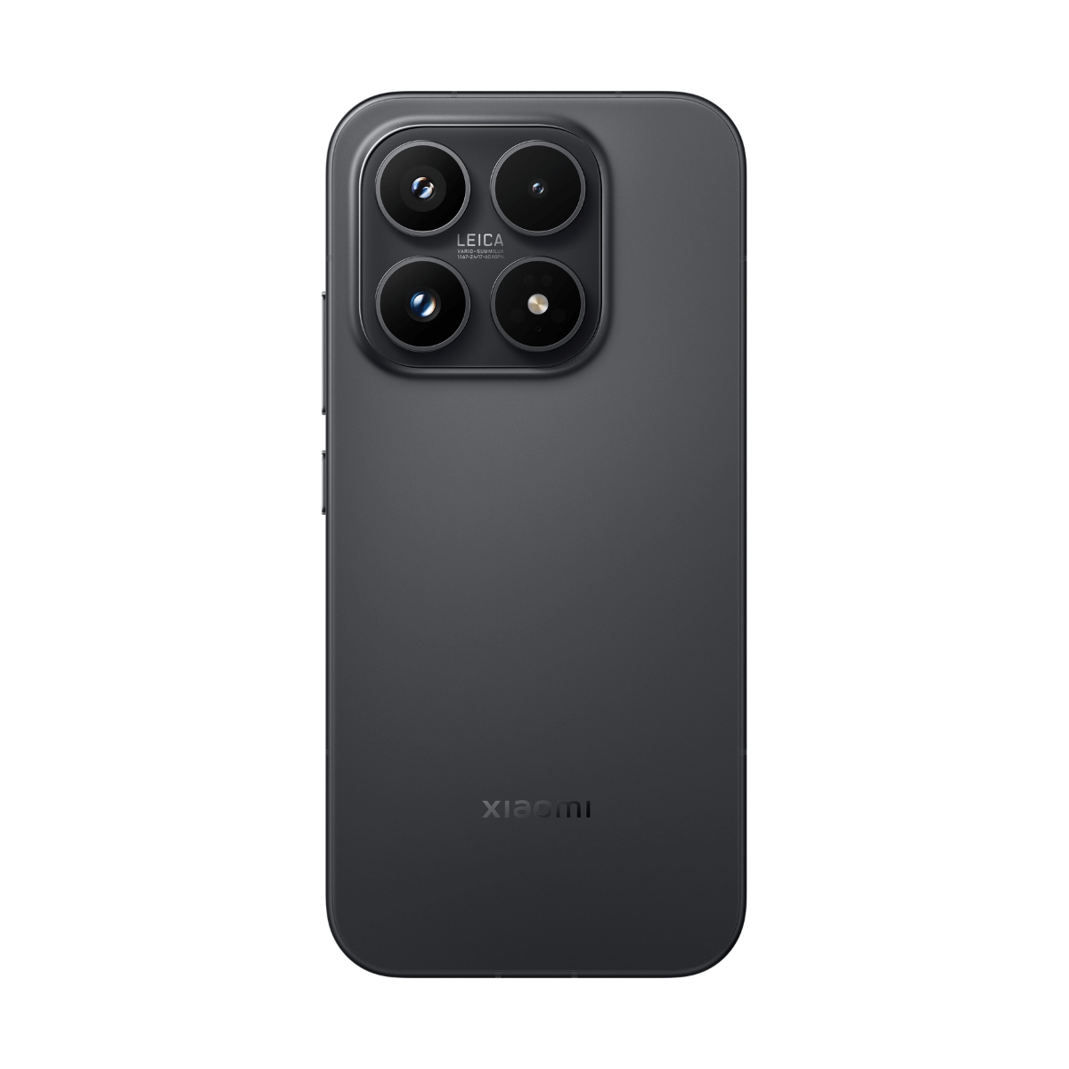 Ciemnoszary smartfon z modułem aparatu Leica, biały napis na czarnym tle.