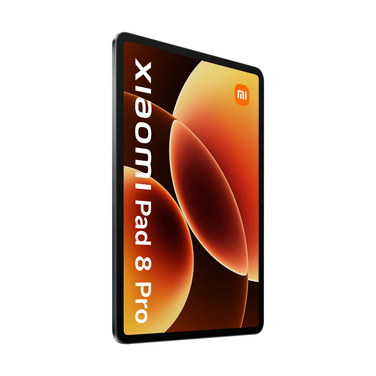 Una tableta negra muestra el logo de Xiaomi y el texto Xiaomi Pad 8 Pro.
