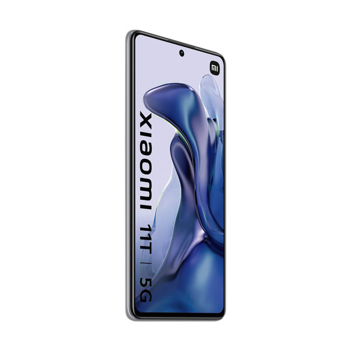 Ein Xiaomi 11T 5G Smartphone mit einem blauen Hintergrund auf dem Bildschirm.