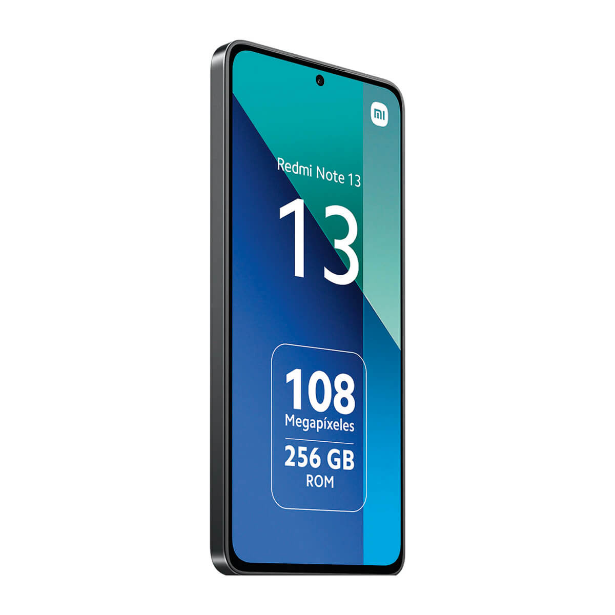 Smartfon wyświetla "Redmi Note 13", "13", "108 Megapikseli" i "256 GB ROM".