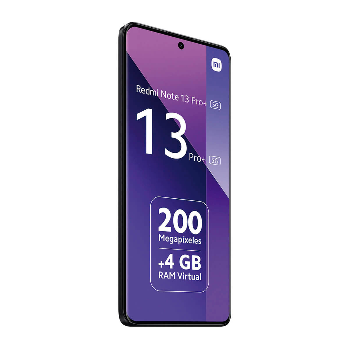 Smartfon pokazujący Redmi Note 13 Pro+ 5G i 200 megapikseli.