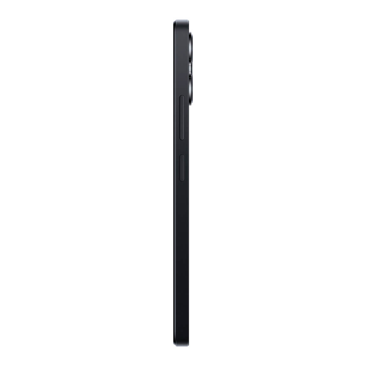Ciemny smartfon w profilu z aparatami po prawej stronie.
