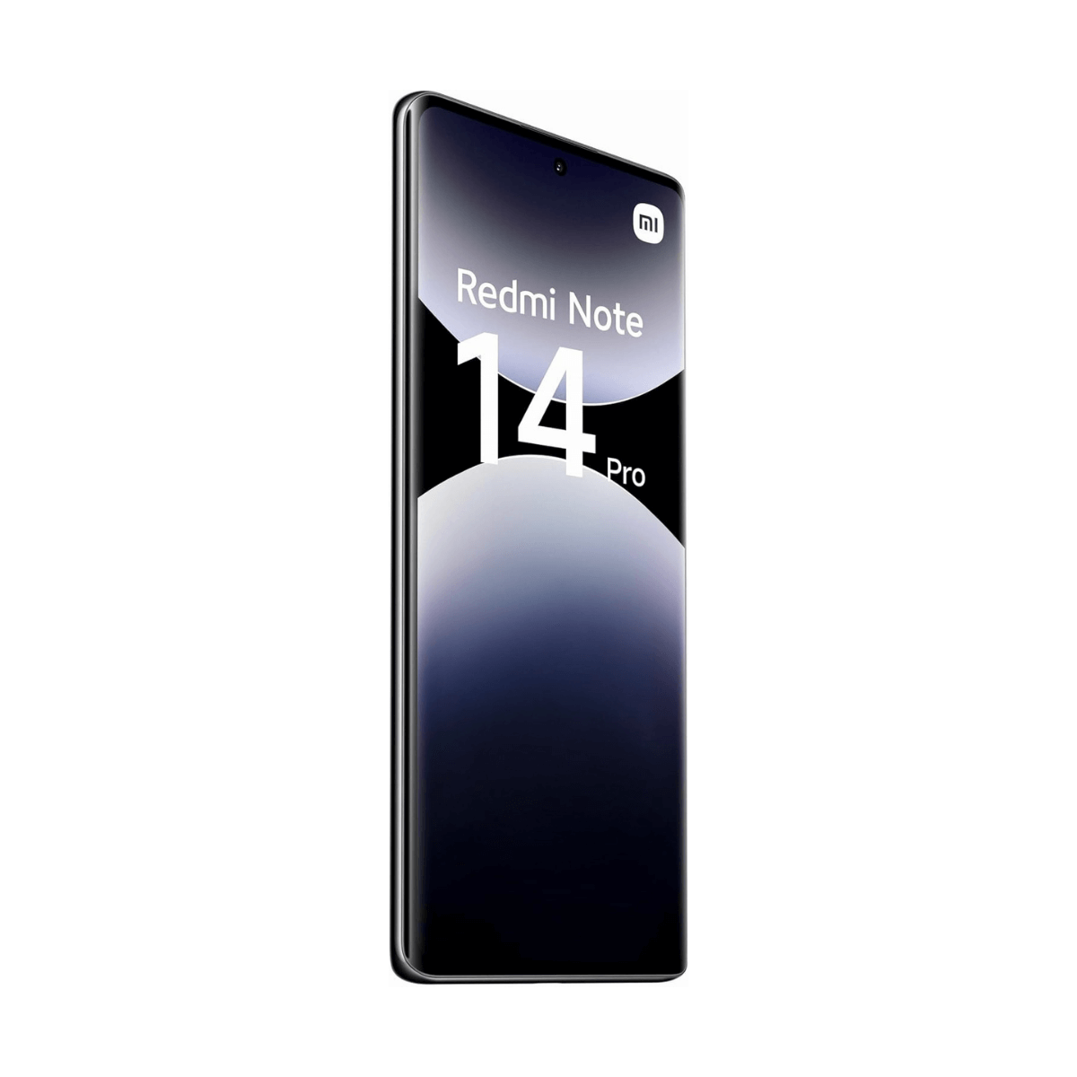 Elegancki czarny smartfon z napisem "Redmi Note 14 Pro".