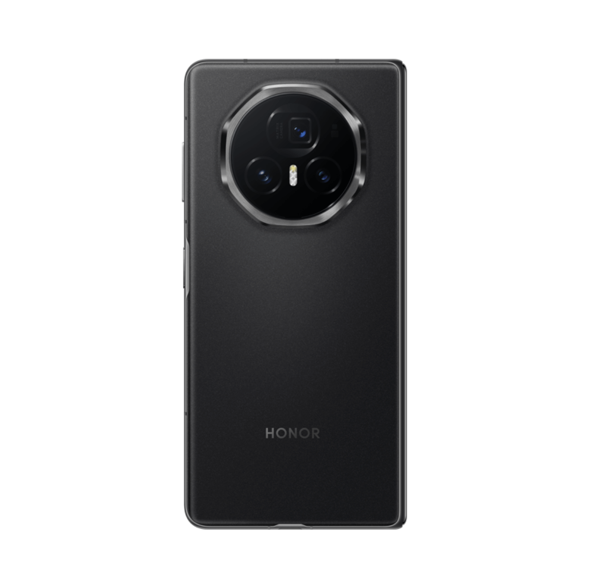 Rückseite eines schwarzen Honor-Smartphones mit runder Kameramodulanordnung.
