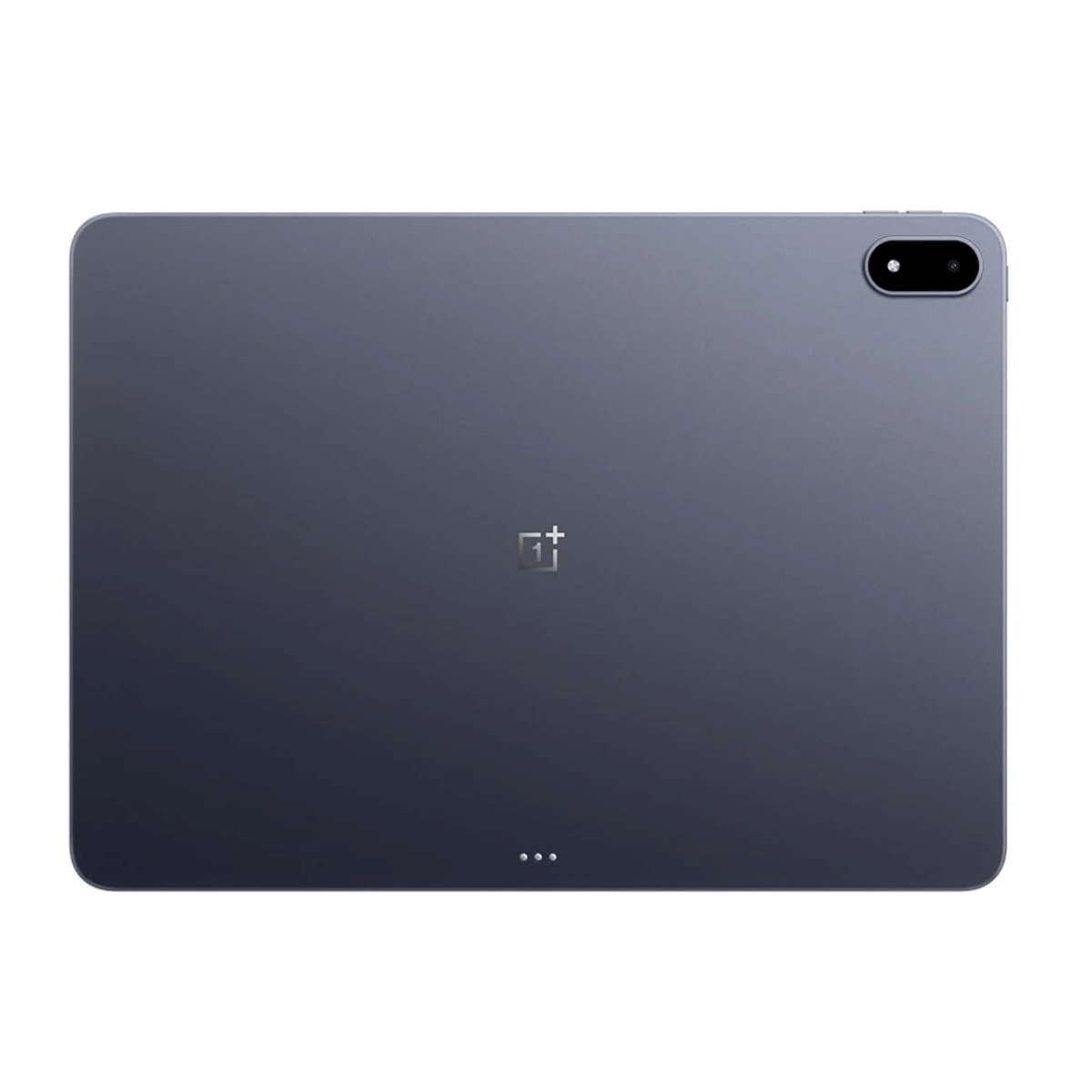 Tył szarego tabletu z logo OnePlus i dwoma aparatami w prawym górnym rogu.
