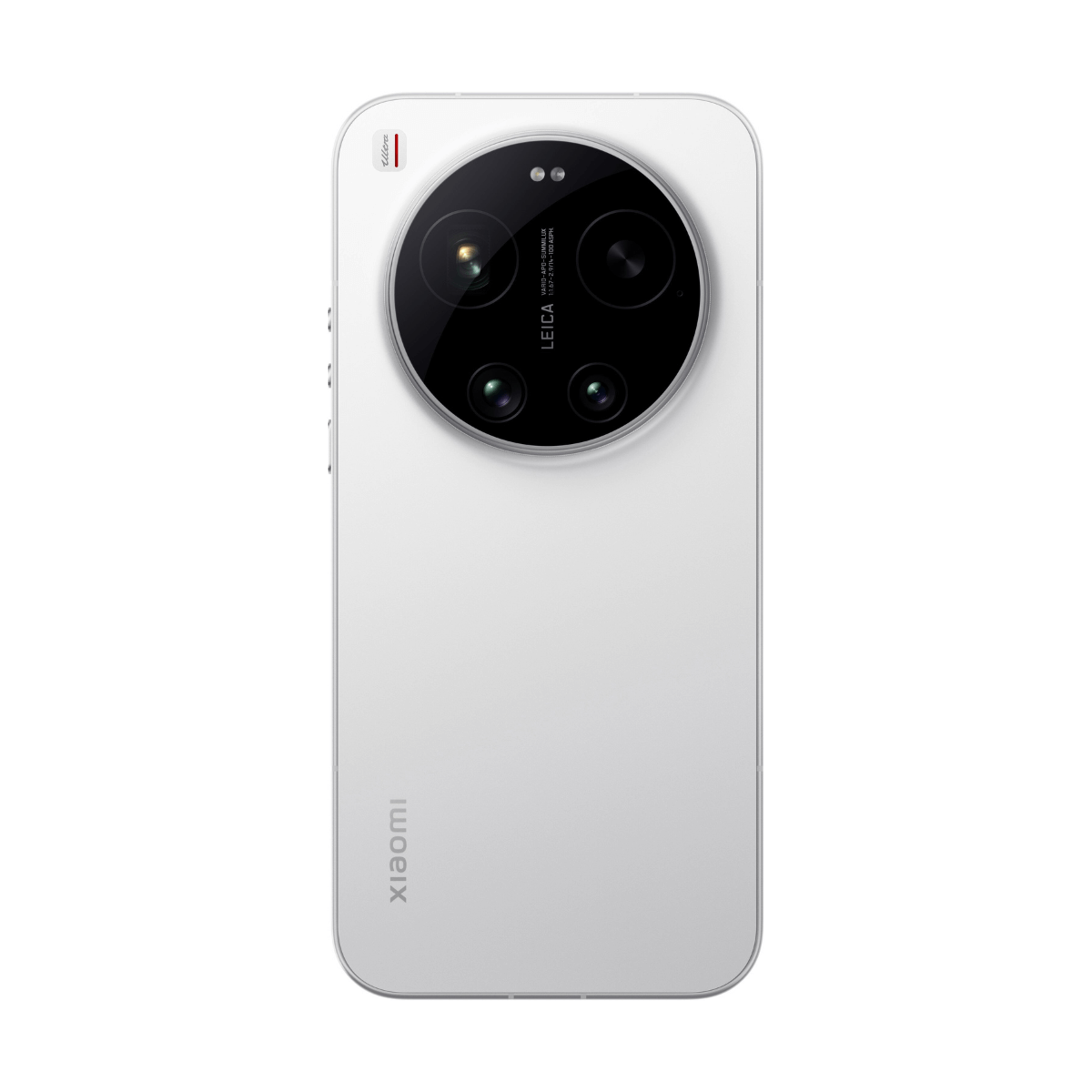 Biały smartfon z dużym okrągłym modułem aparatu i logo Xiaomi.