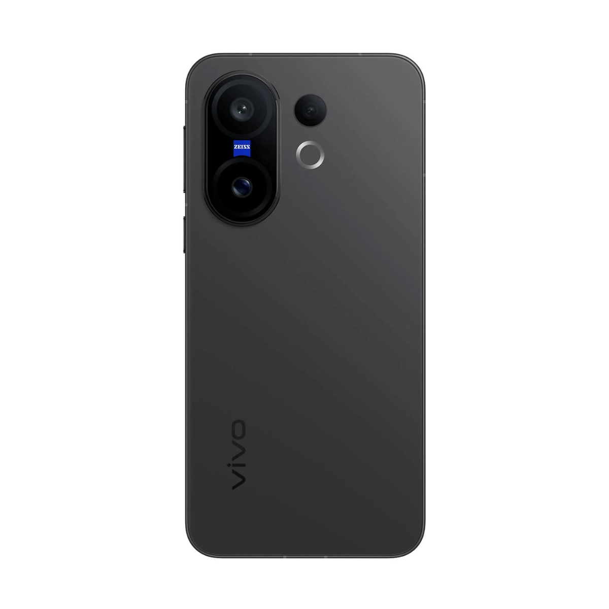 Tył ciemnego smartfona z trzema aparatami i logo Vivo.