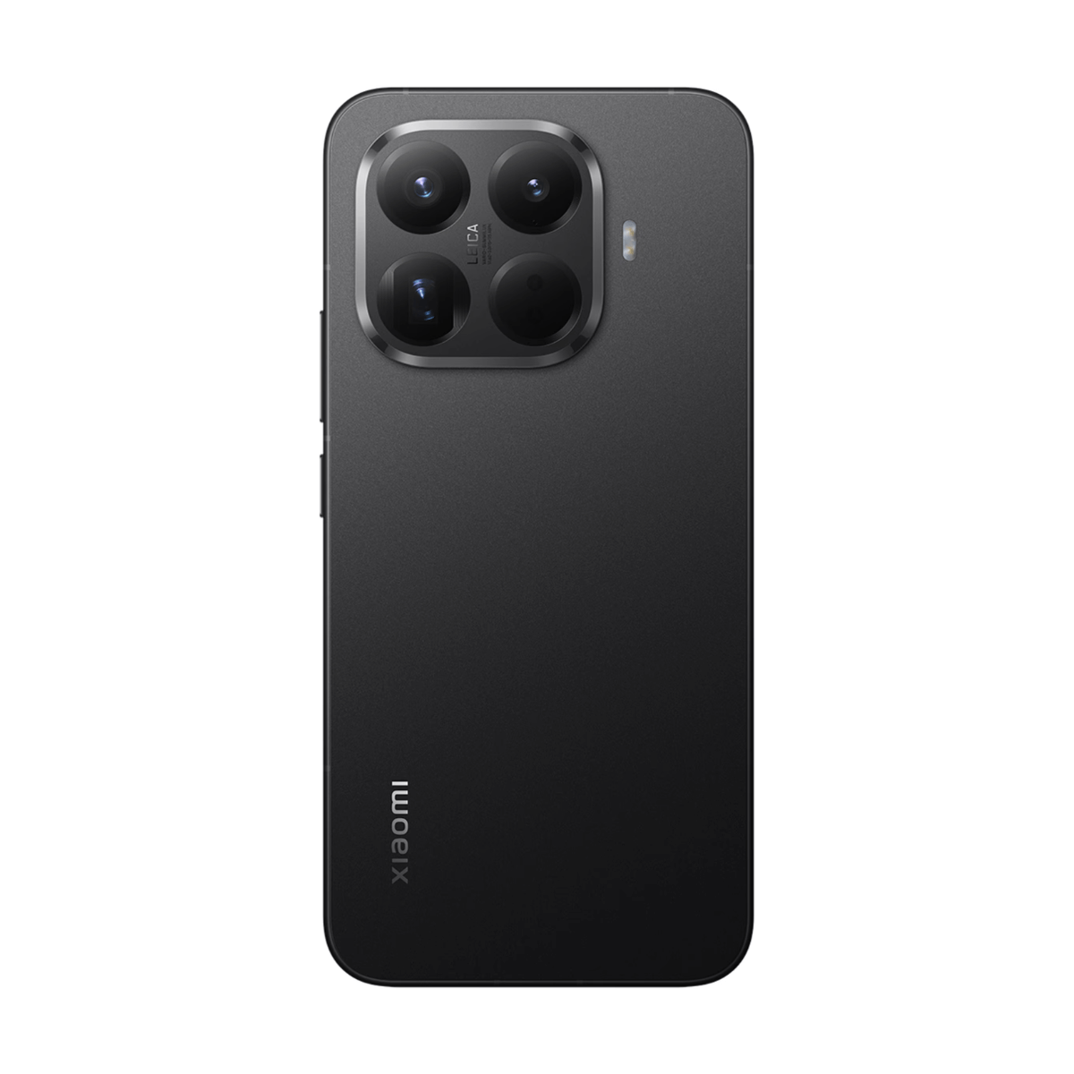 Czarny smartfon z czterema tylnymi aparatami i logo Leica.