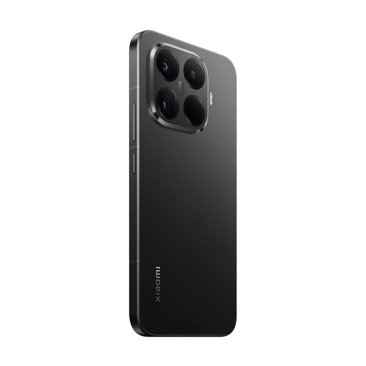 Ciemnoszary smartfon z potrójnym aparatem i oznaczeniem Leica.