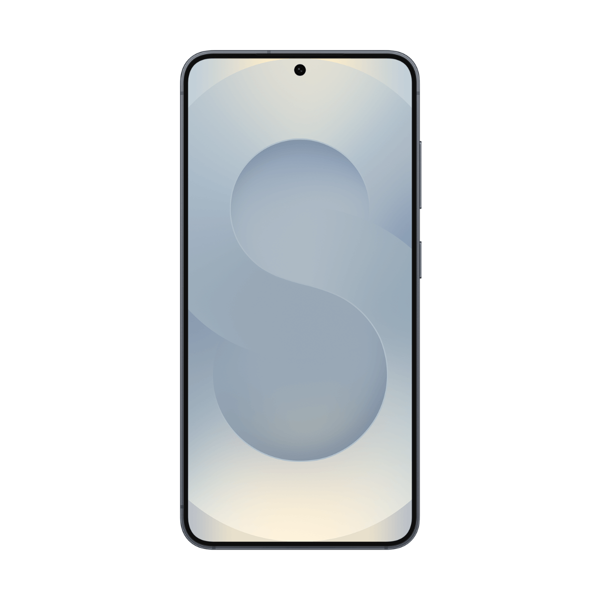 Ein dunkles Smartphone mit einem stilisierten "S" auf dem Bildschirm.