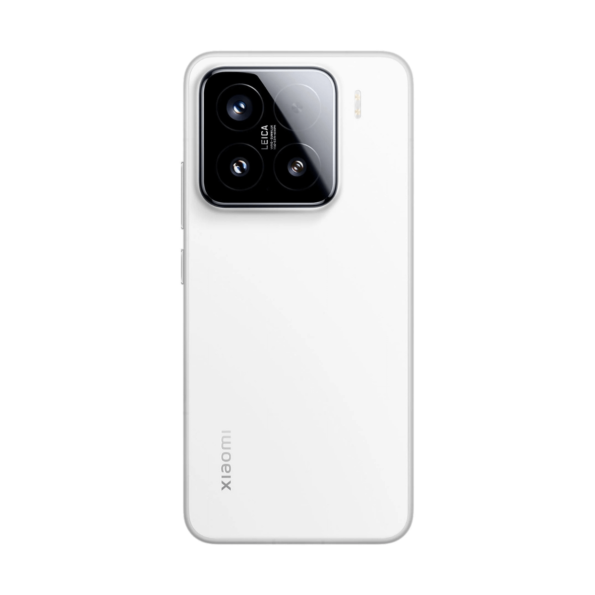 Biały tył telefonu Xiaomi z potrójnym systemem aparatów i oznaczeniem LEICA.
