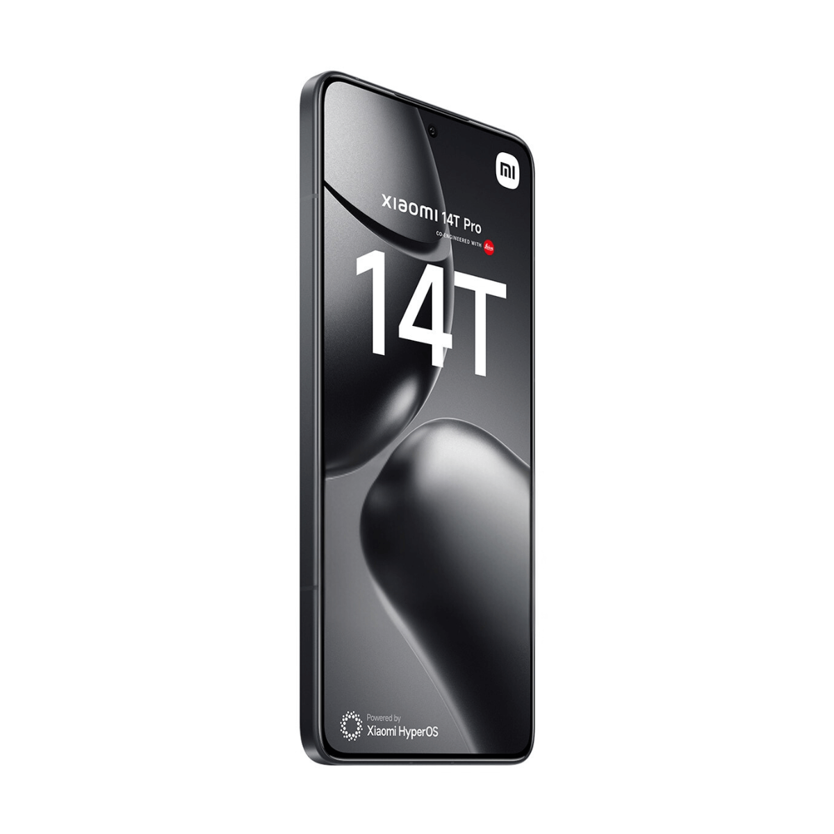 A black Xiaomi 14T Pro smartphone with Leica logo, on a white background.