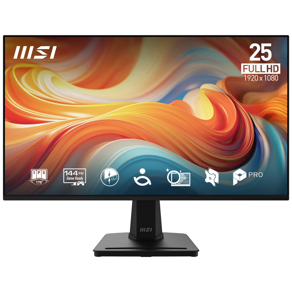 MSI PRO MP251 E14L 1920x1080 144Hz HDMI VGA AMD FreeSync IPS 24,5 inç Full-HD 4 ms Monitör Siyah