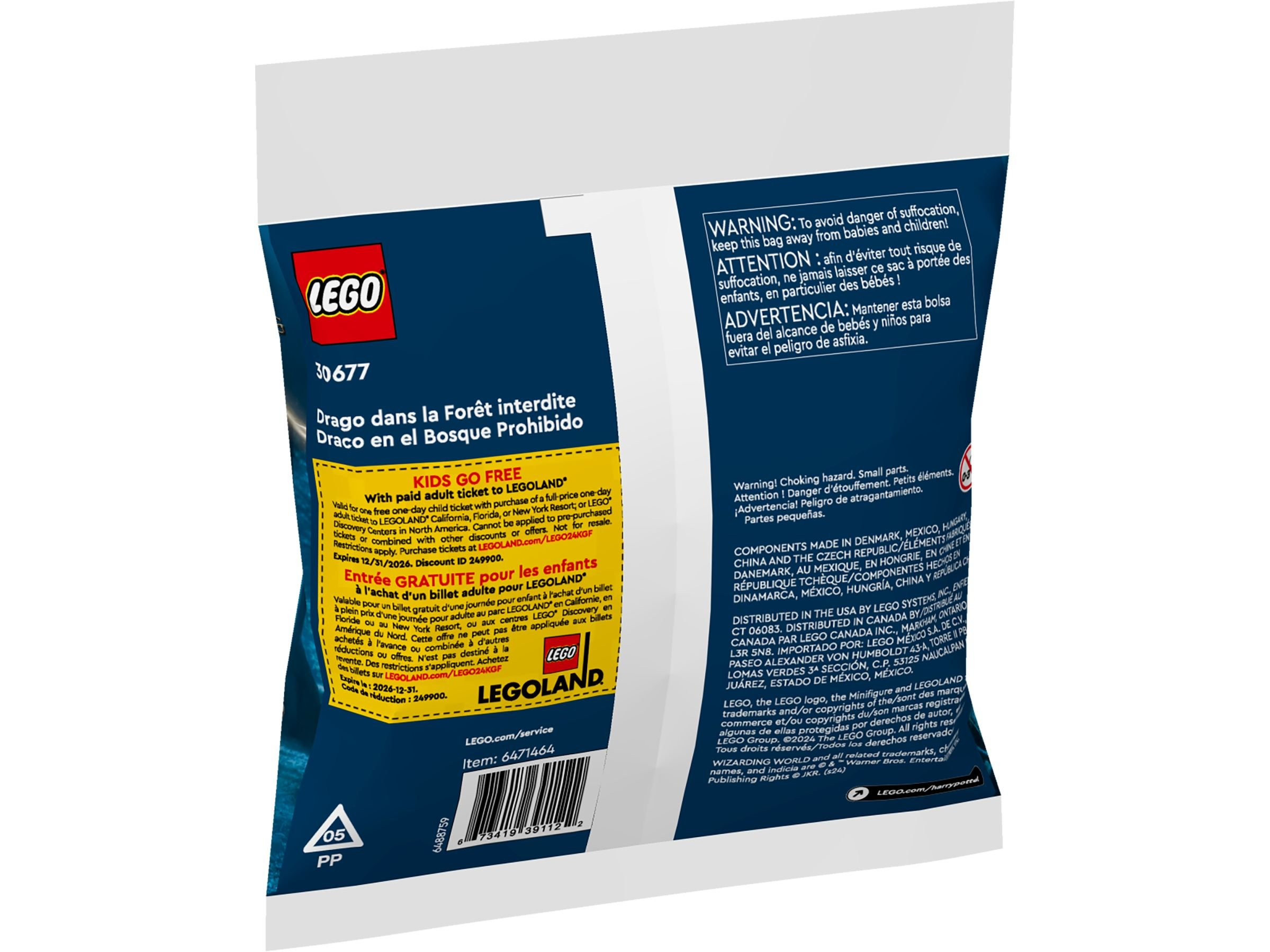 Confezione LEGO con avvisi, codice prodotto 30677 e un'offerta.
