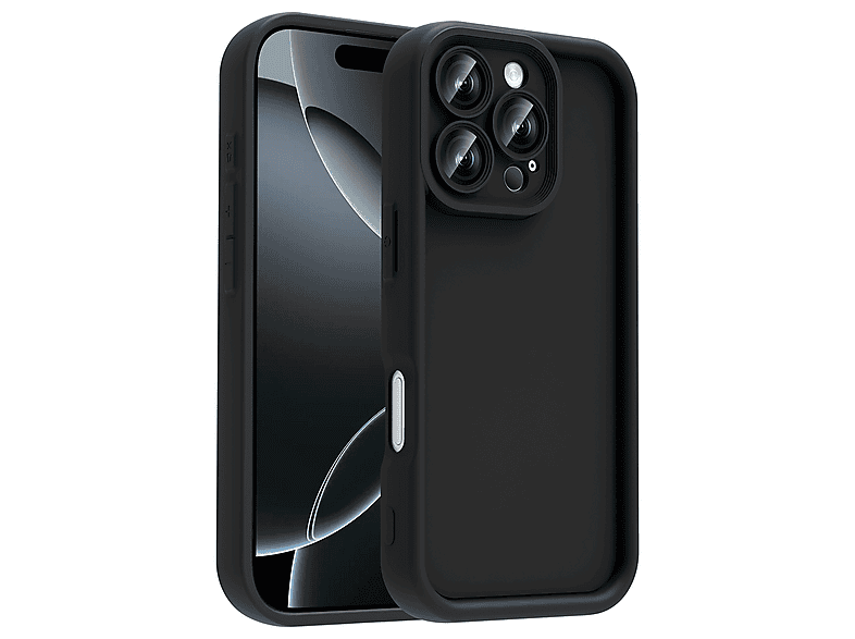 LOPARD iPhone 16 Pro Max Uyumlu Kamera Korumalı Ananas Kapak Telefon Kılıfı Siyah
