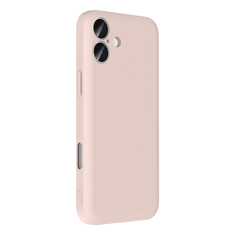 Arkada iki kamerası olan pembe telefon kılıfı.
