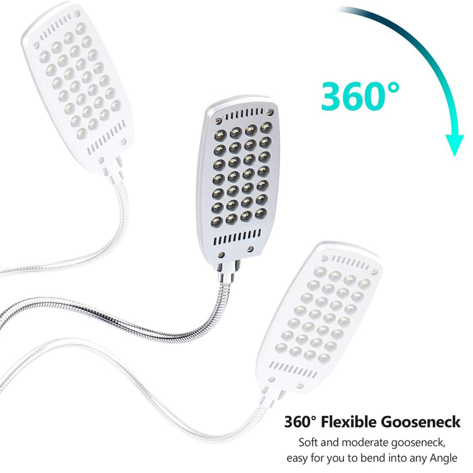 Ein flexibler Schwanenhals mit 360°-Drehung und vielen LEDs.
