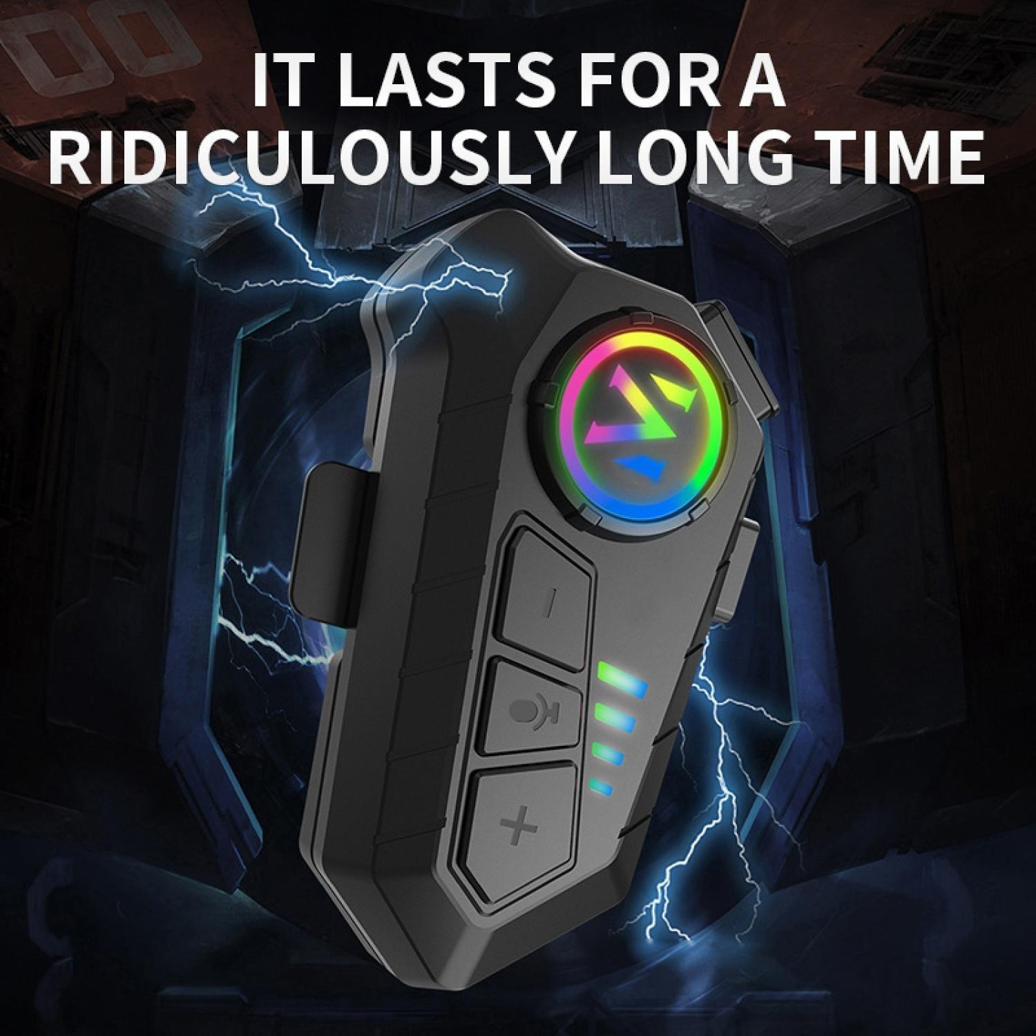 Schwarzer Gaming-Controller mit Regenbogenlogo und Blitzeffekten.