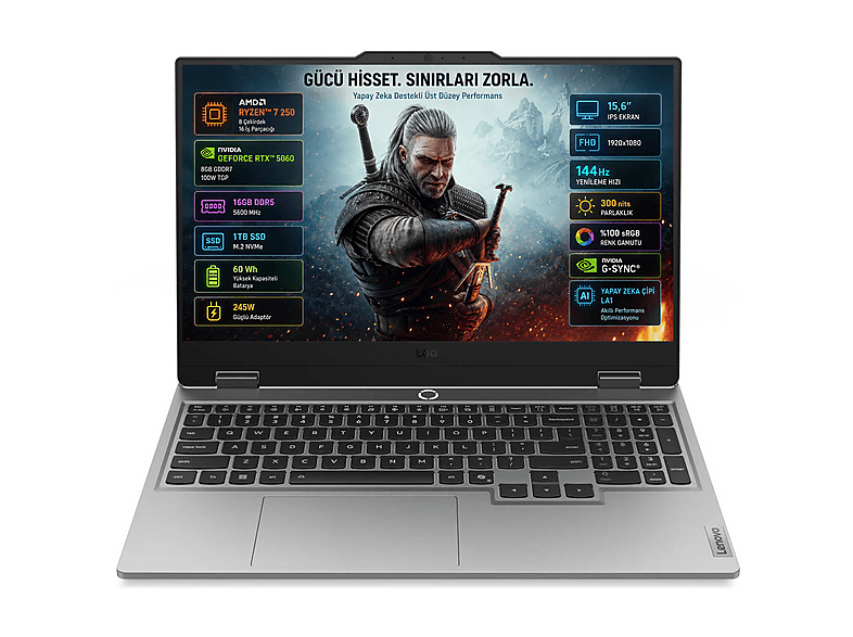 LENOVO LOQ 15AHP10 RTX 5060 8GB FHD IPS 83JG008UTR AMD Ryzen 7 250