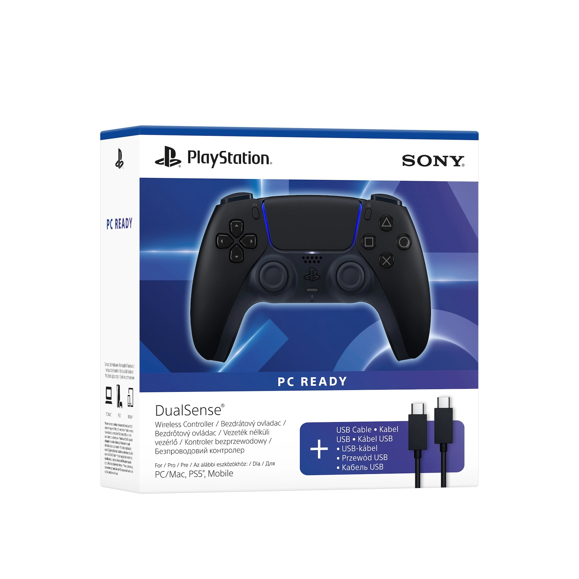 Controller PlayStation DualSense per PC, Mac, PS5. Include cavo USB.
