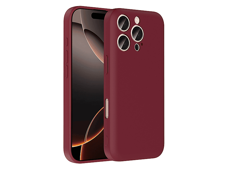 LOPARD iPhone 16 Pro Max Uyumlu Kamera Korumalı Kartlık Hazneli Vitra Kapak Telefon Kılıfı Mürdüm