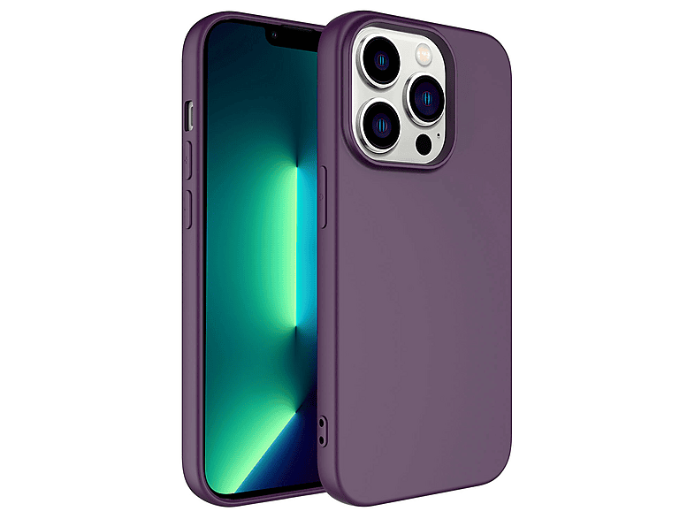 LOPARD iPhone 14 Pro Max Uyumlu Kamera Korumalı Mara Lansman Kapak Telefon Kılıfı Koyu Mor