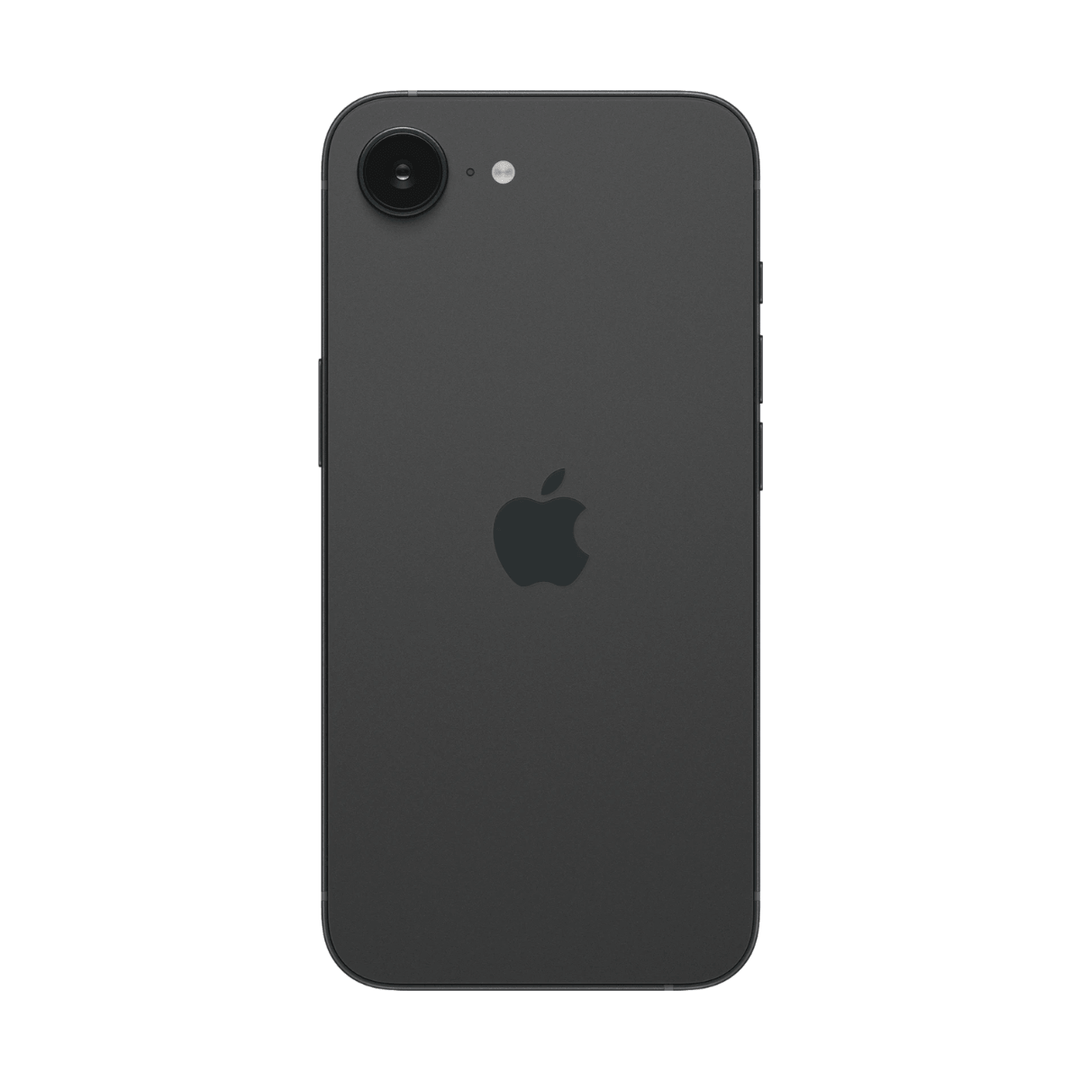 Ciemnoszare iPhone z logo Apple i aparatem z tyłu.