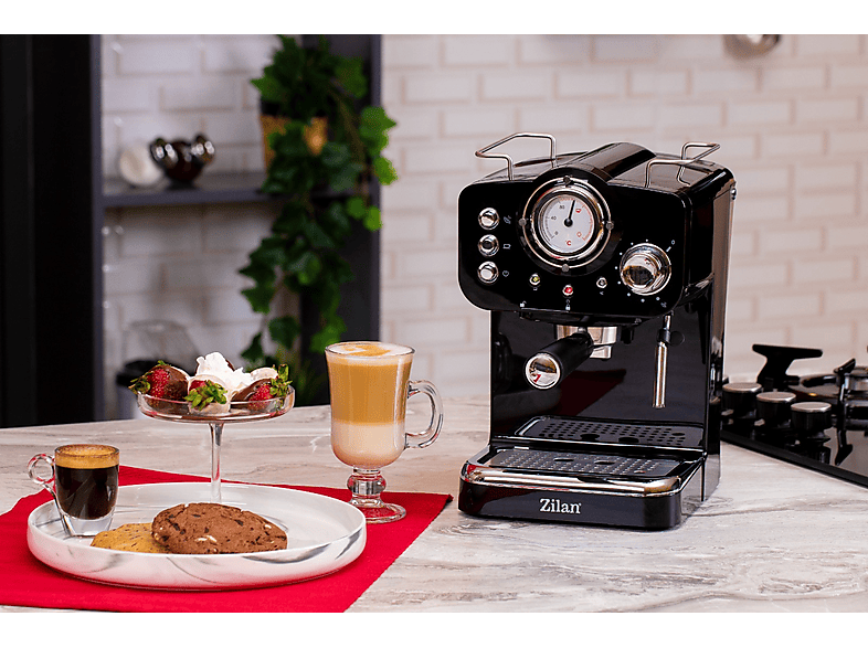 ZILAN ZLN2991 Retro 15 Bar 1100 W Süt Köpürtücülü Manuel Espresso