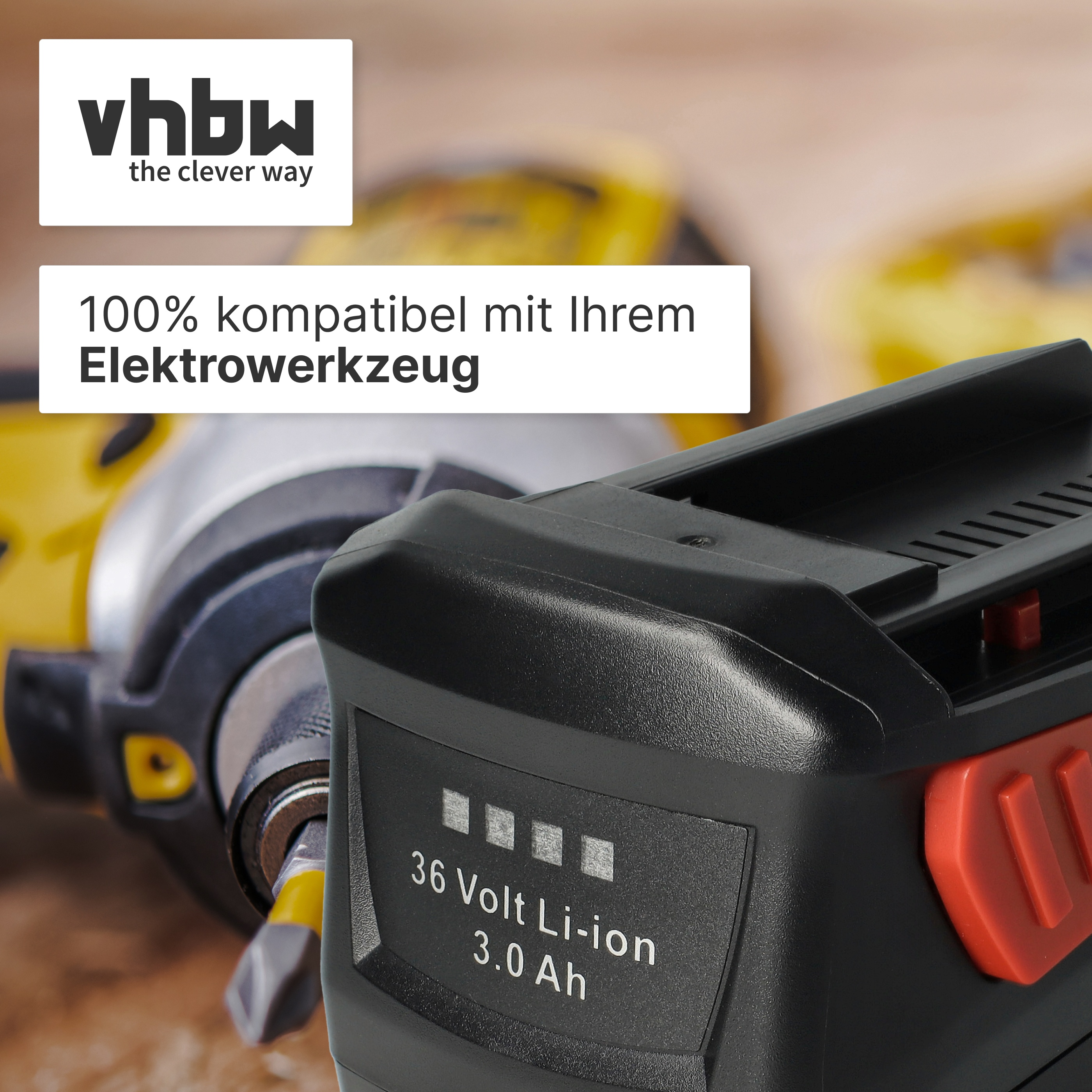 36V Li-Ion Akku und Elektrowerkzeug von vhbw. 100% kompatibel.