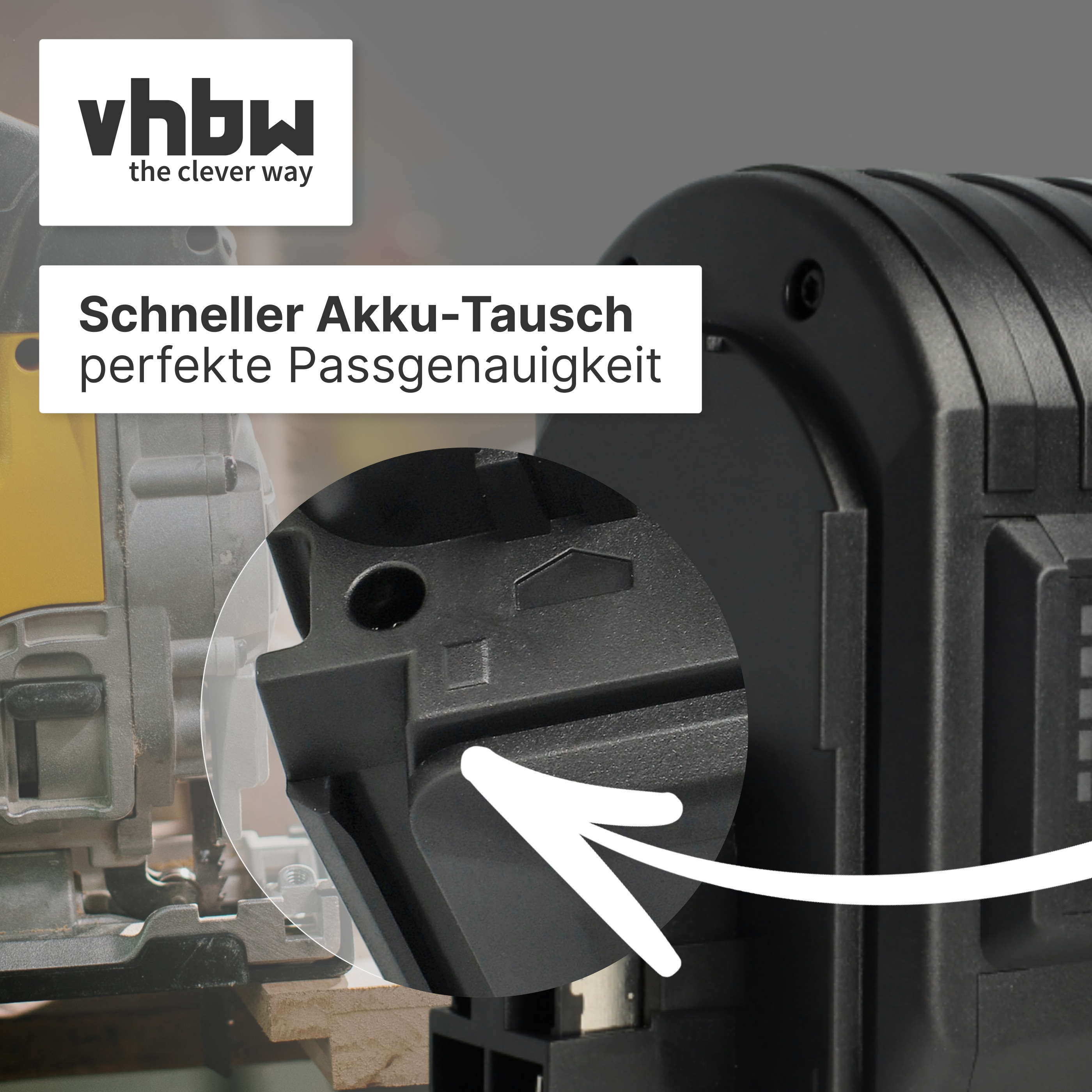 Nahaufnahme eines schwarzen Werkzeugs mit gelben Akzenten und Text.