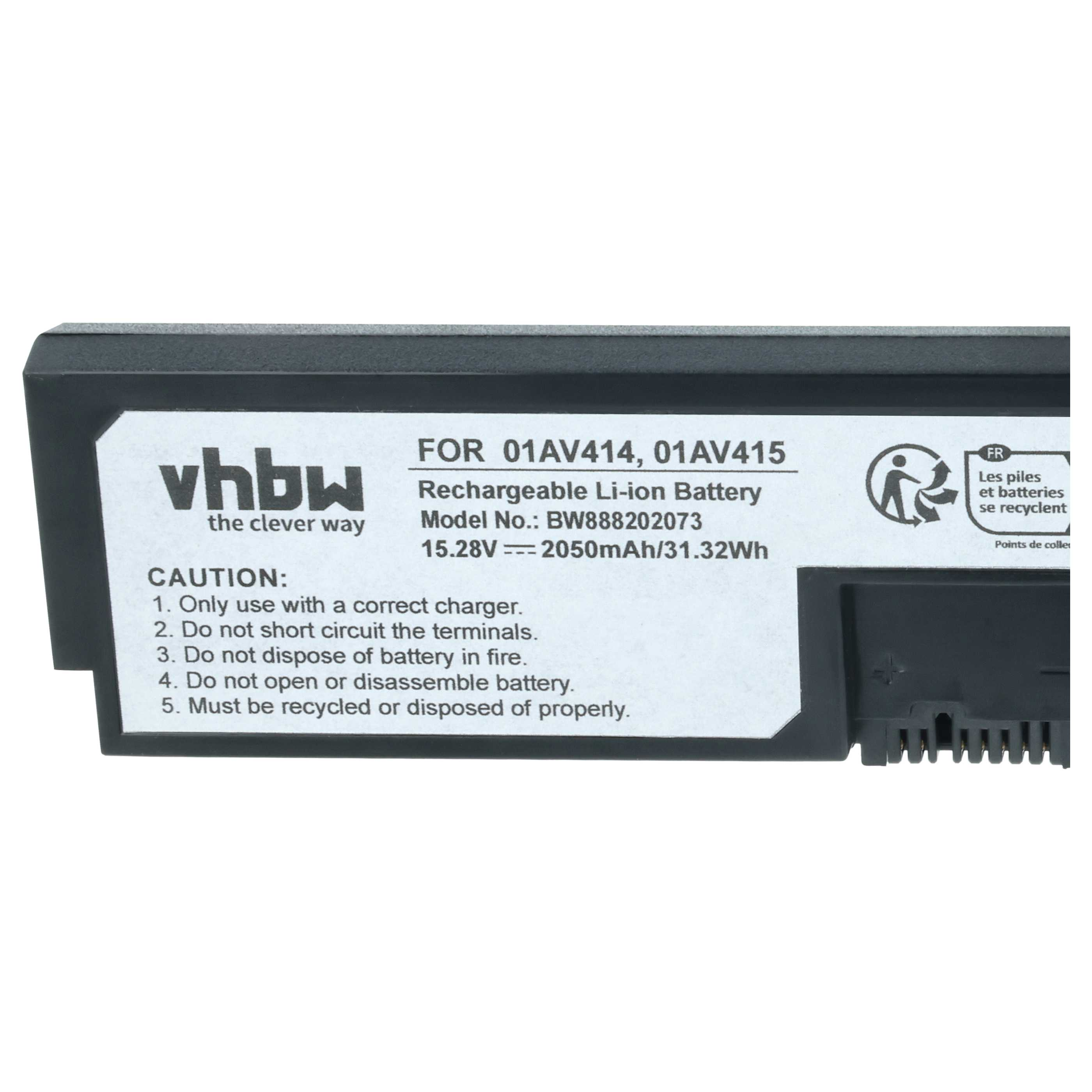 Schwarzer Li-Ion-Akku von vhbw für 01AV414/01AV415, 15.28V.