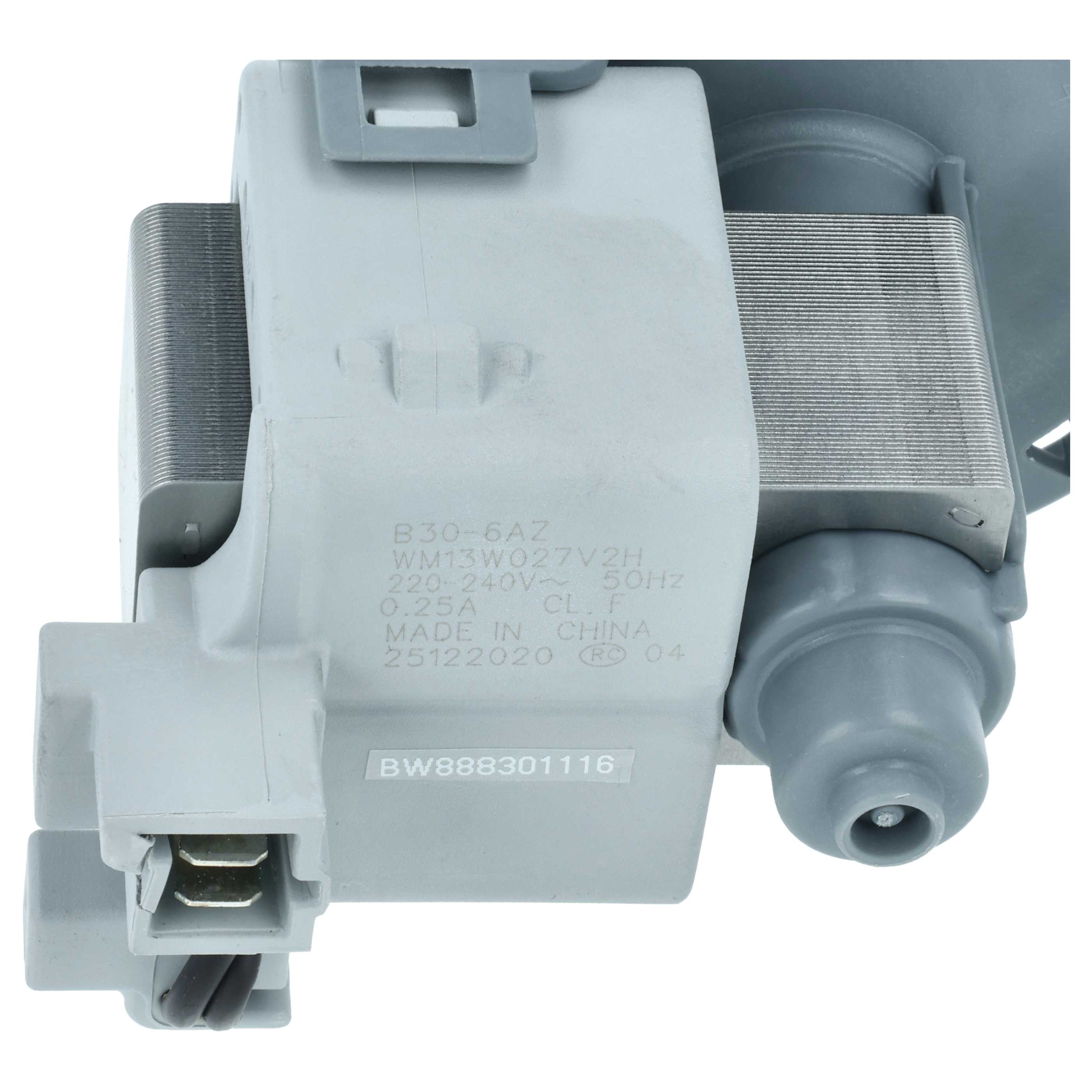 Grauer Pumpenmotor mit Beschriftung, hergestellt in China.