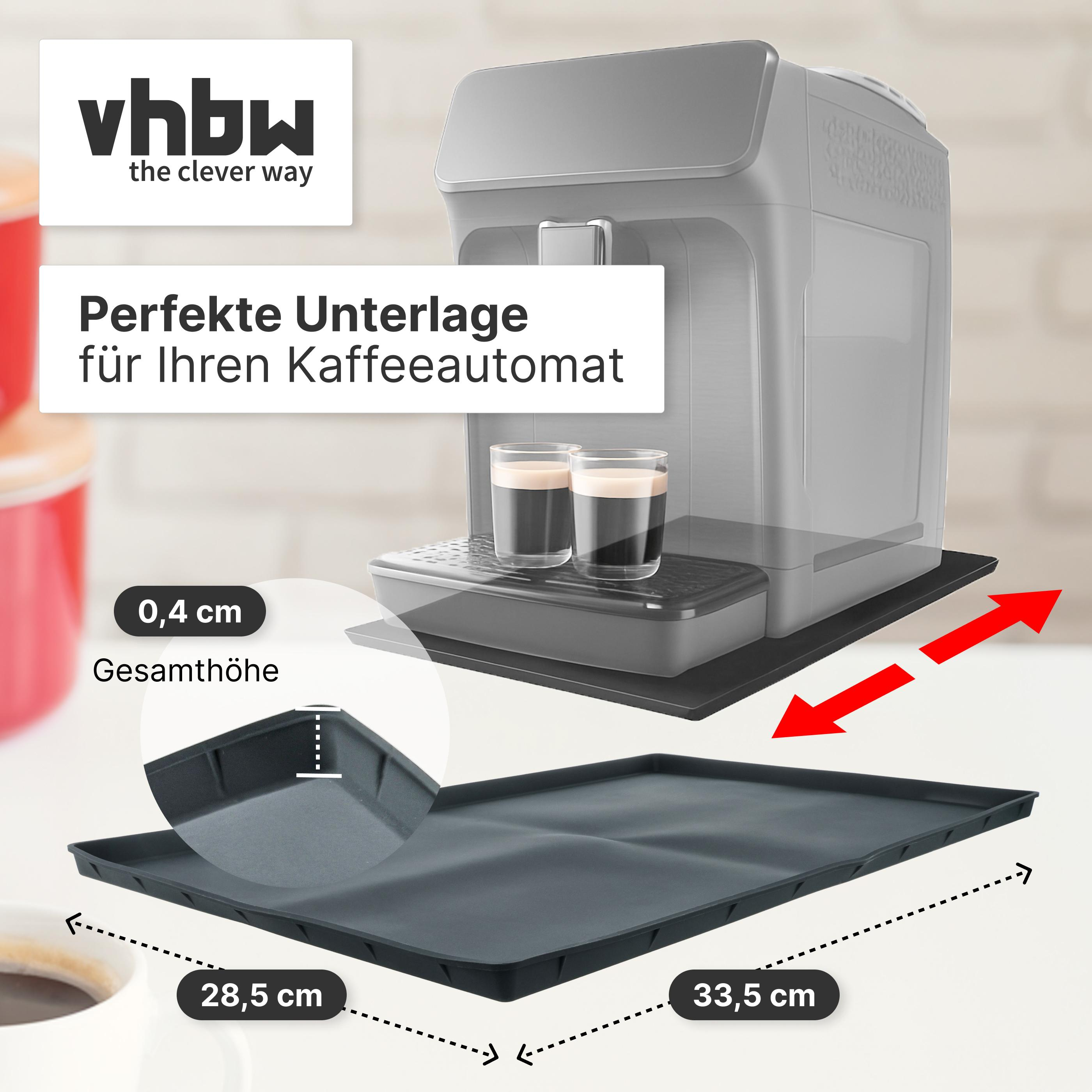 Eine schwarze Abtropfschale für Kaffeeautomaten mit Maßen 28,5x33,5cm.