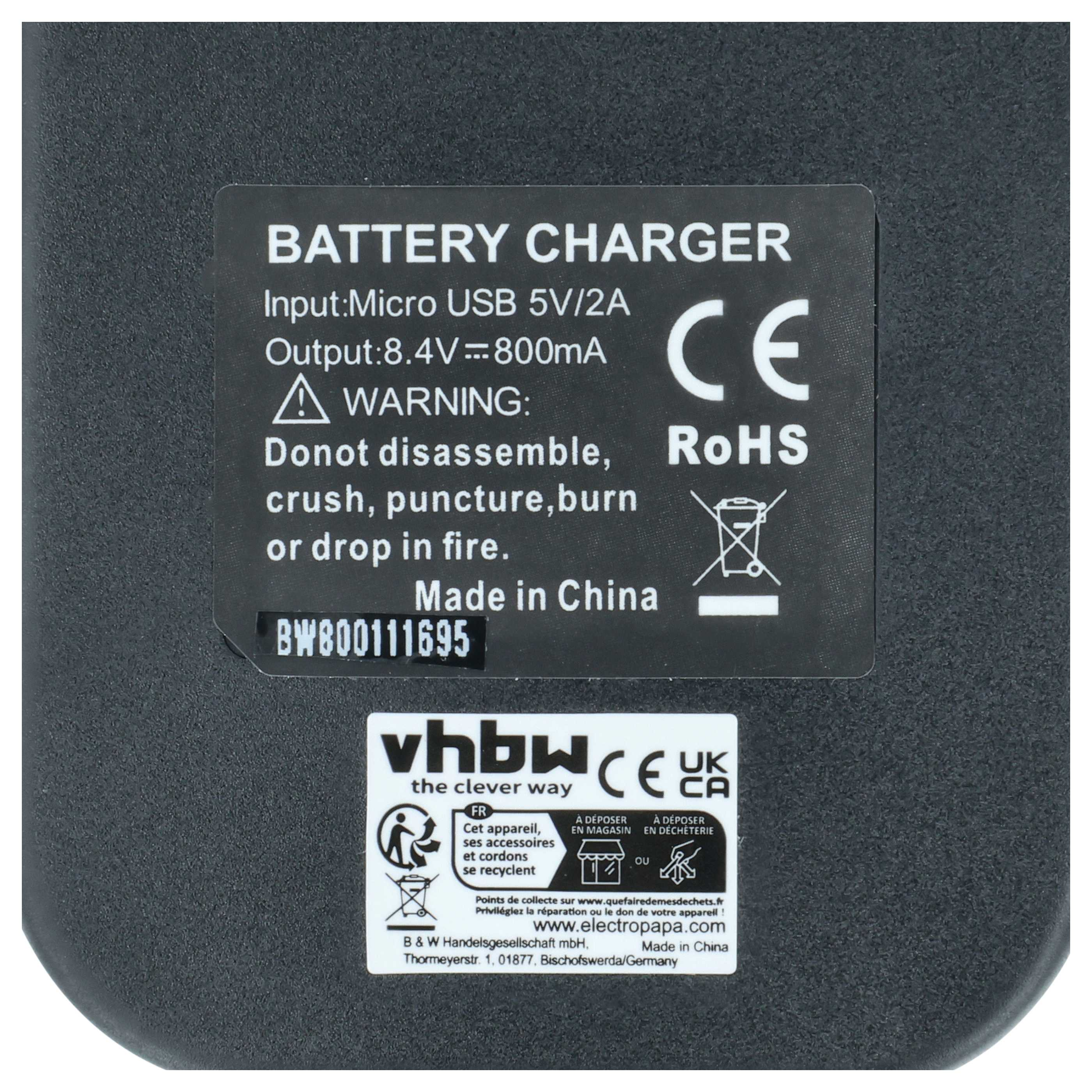 Batterieladegerät mit CE, RoHS und Modellnummer BW800111695.