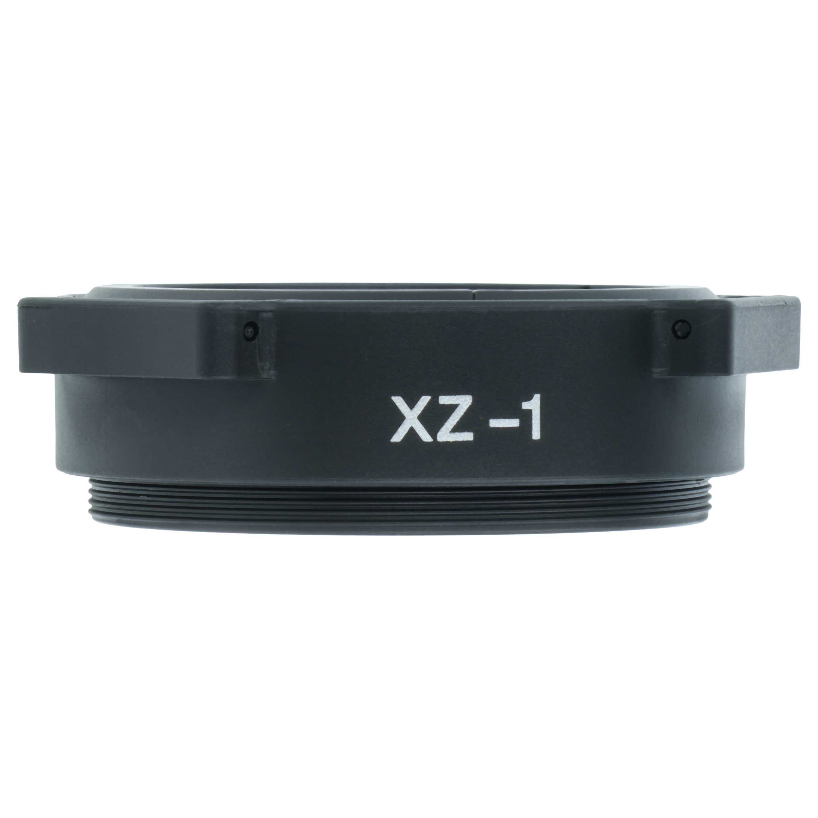 Schwarzer Objektivadapter mit Gewinde und der Aufschrift XZ-1.