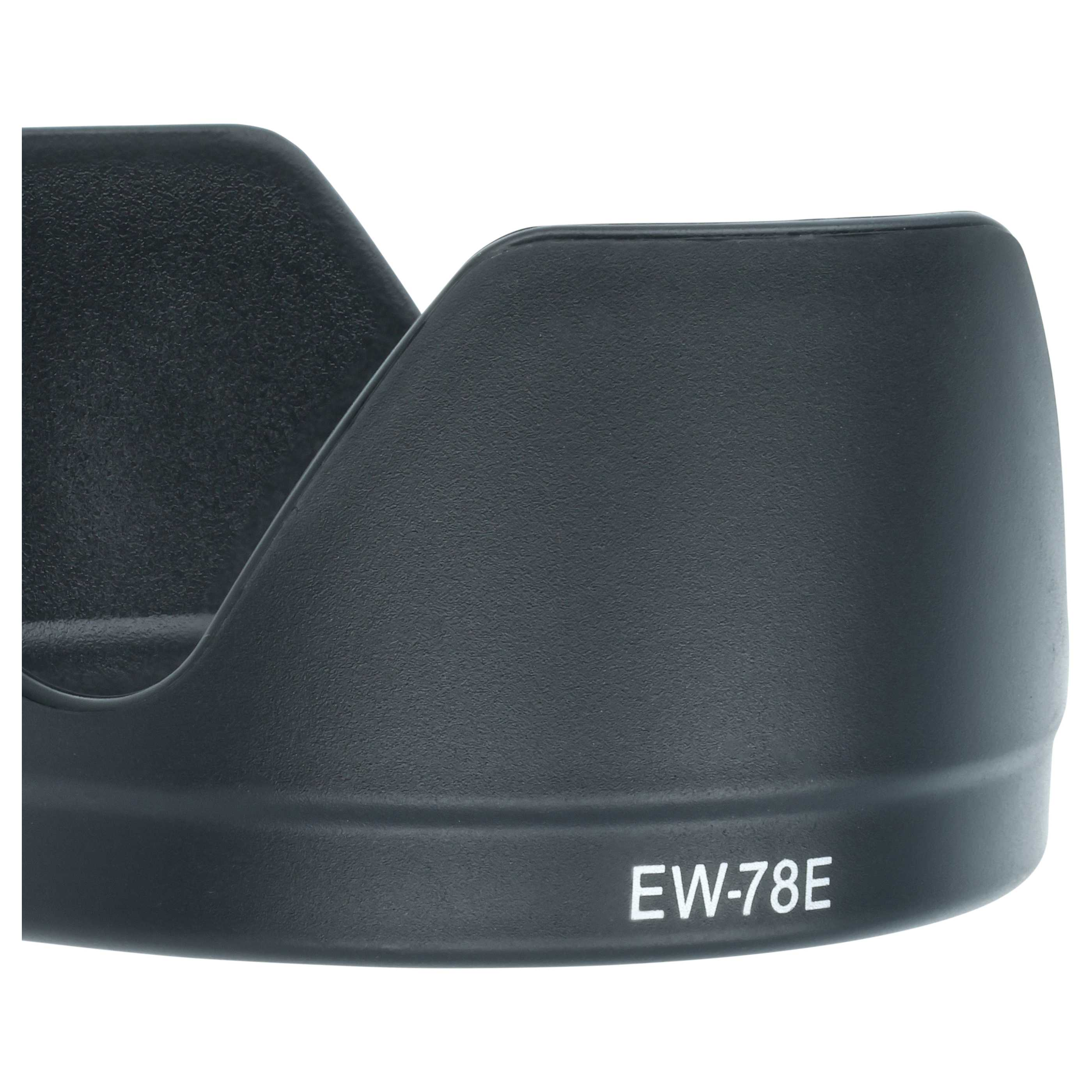 Schwarzer Objektiv-Gegenlichtblende mit der Kennzeichnung EW-78E.