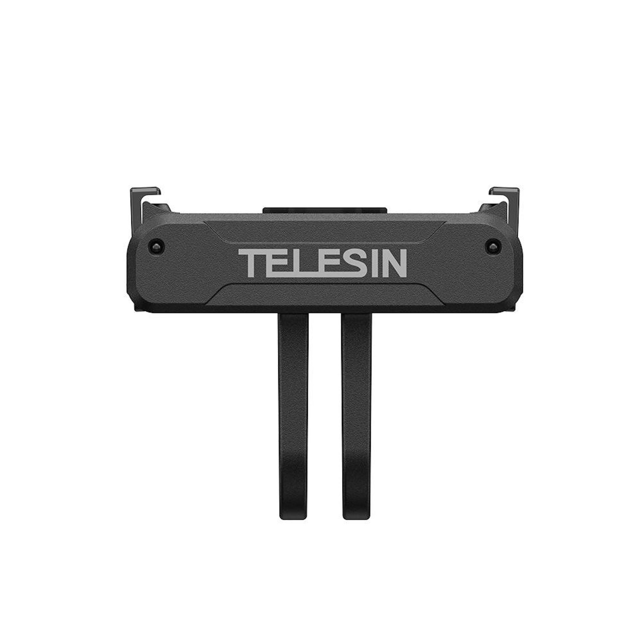 Schwarzer Telesin Halter mit zwei vertikalen Stangen.