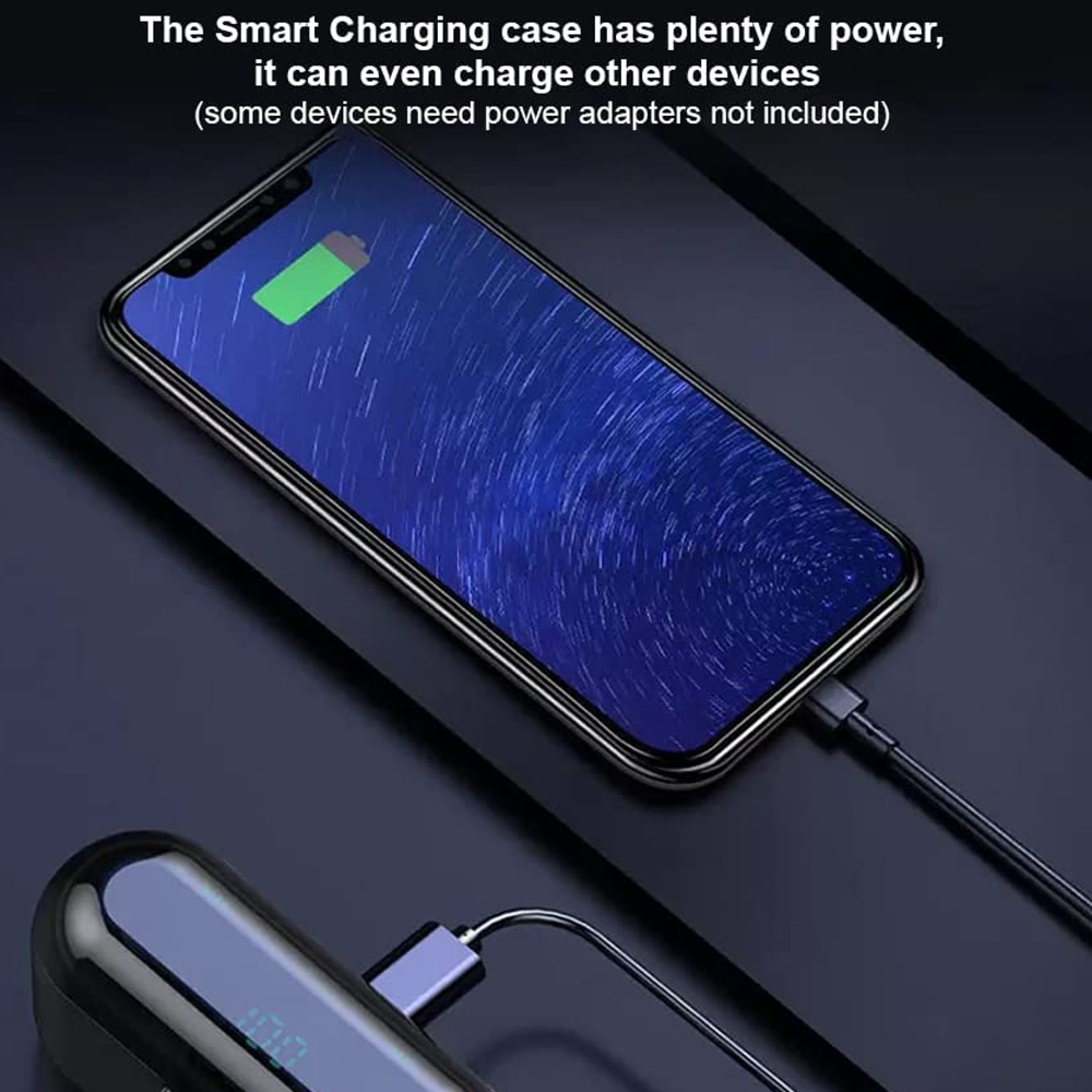 Ein Smartphone mit blauem Sternenhimmel-Hintergrund wird geladen.