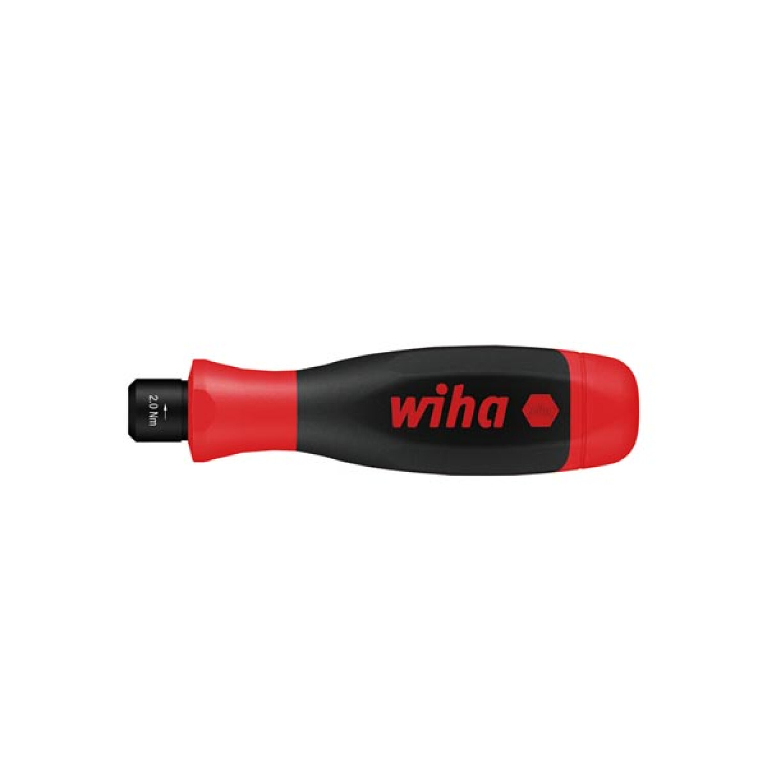 Cacciavite nero e rosso con logo "wiha" e marcatura 2.0 Nm.