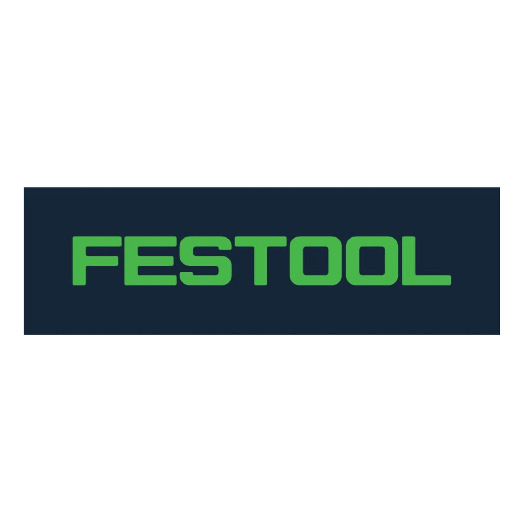 Dunkelblauer Hintergrund mit dem grünen Schriftzug FESTOOL.