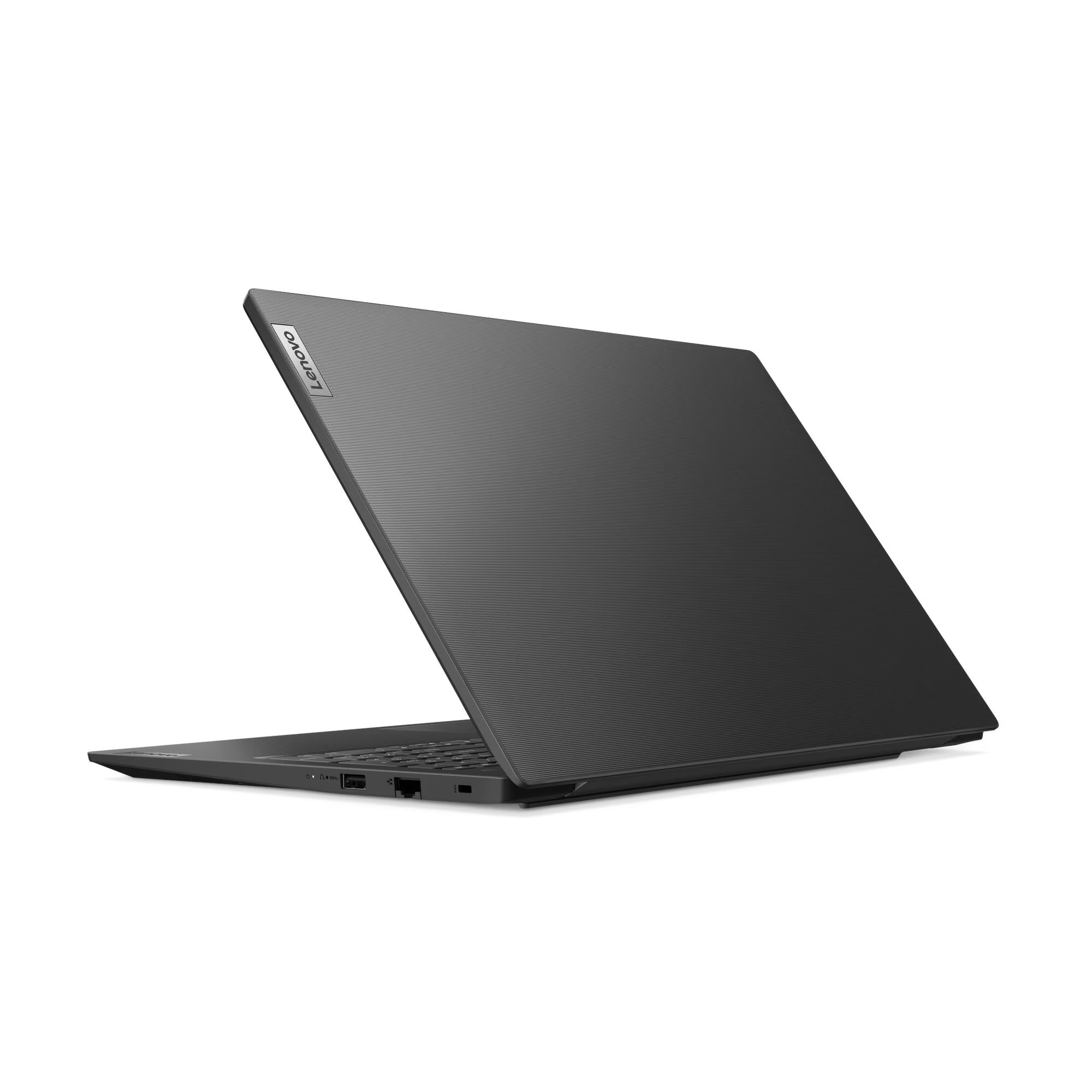 Kapaktaki Lenovo logosuyla kapalı, koyu renkli bir dizüstü bilgisayar.