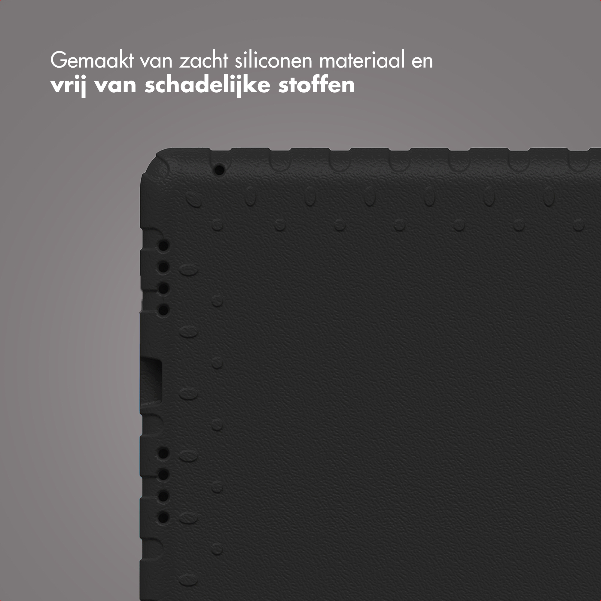 Black silicone case with embossed pattern and cutouts.