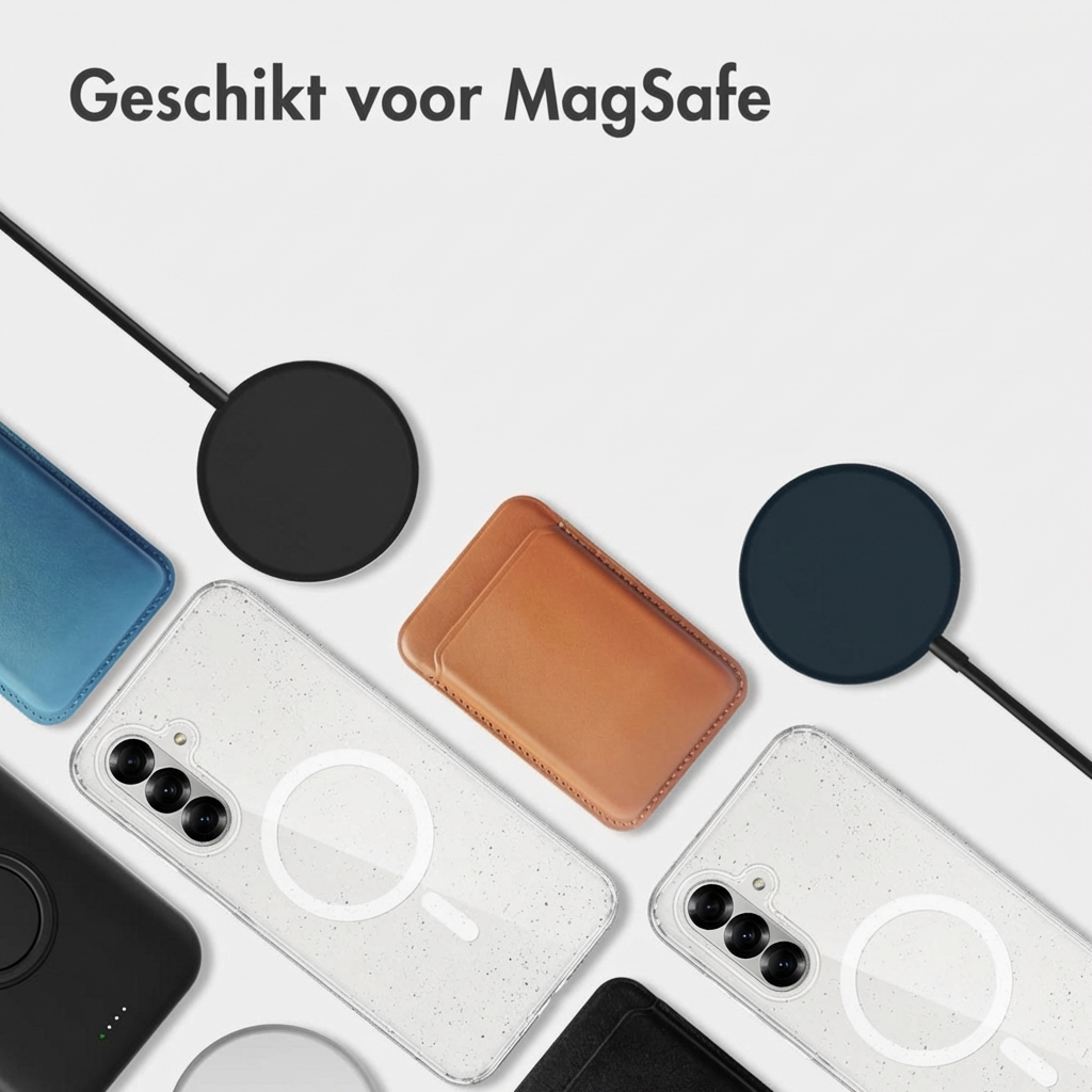 Accessoires compatibles MagSafe : chargeurs, coques et porte-cartes.