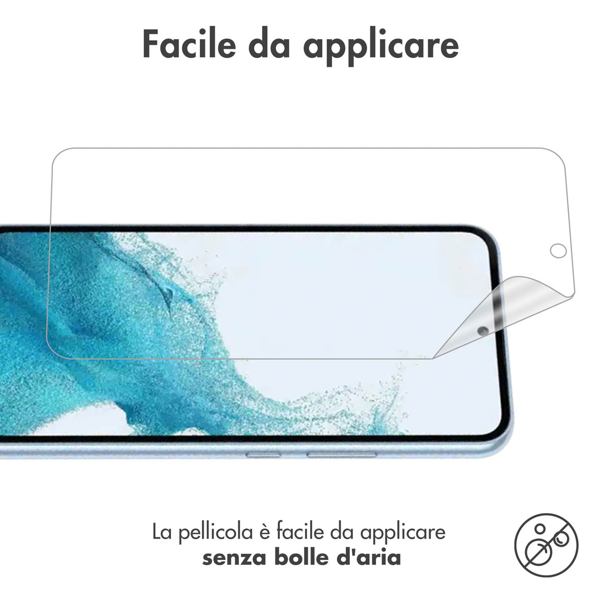 Un protecteur d'écran est appliqué sur un smartphone, facile à poser.