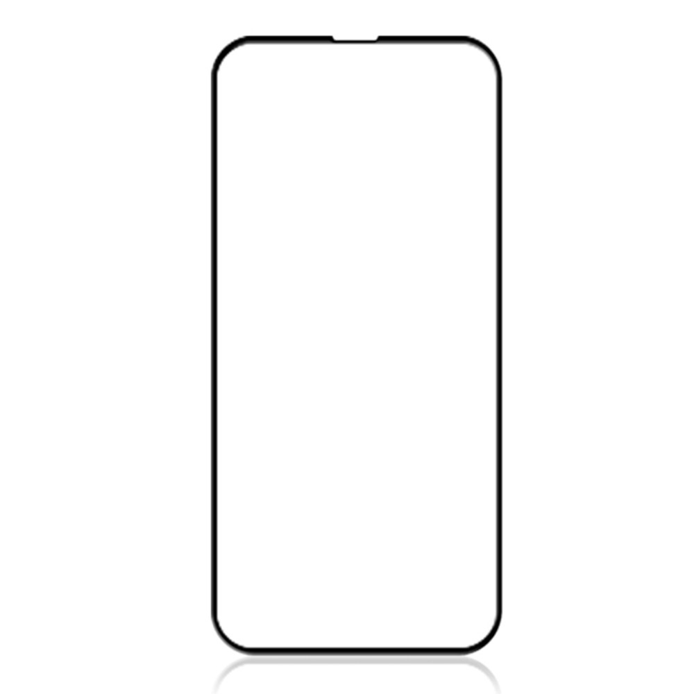 Un bordo nero circonda uno schermo bianco, simile a uno smartphone.
