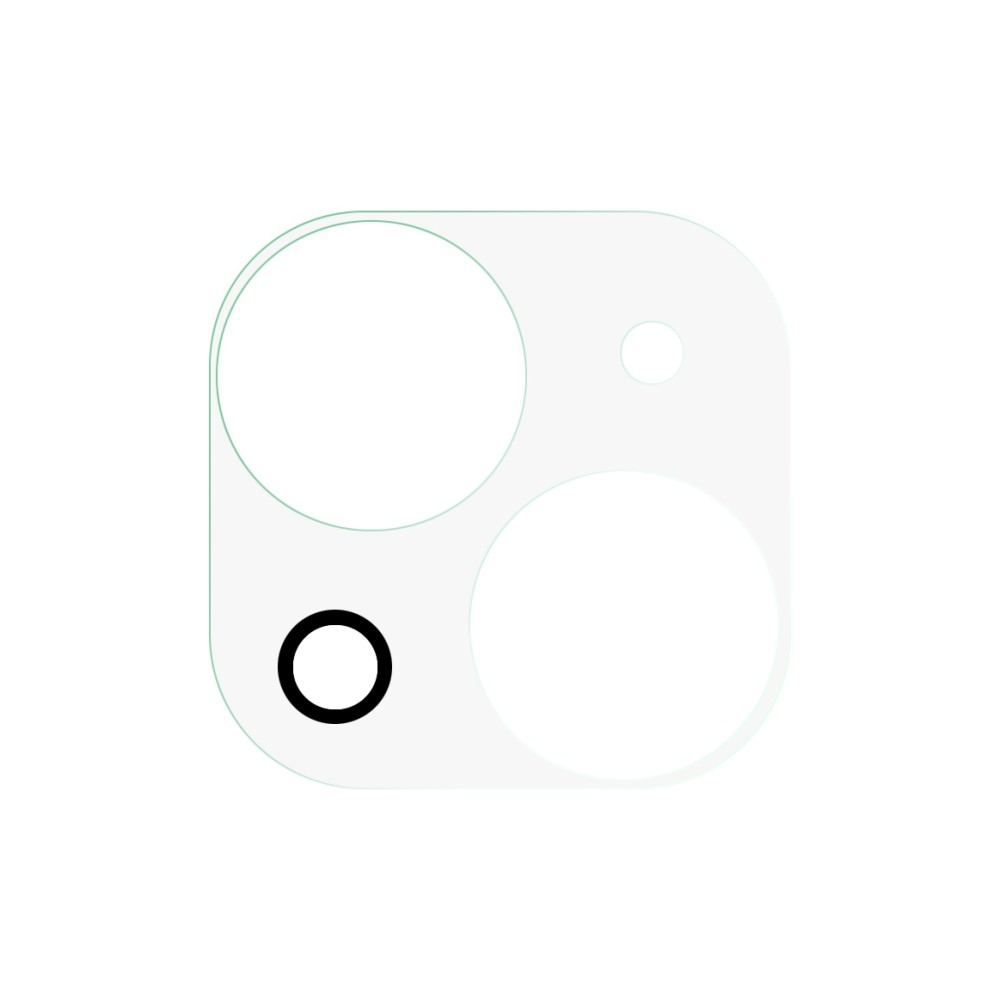 Una protezione per schermo di fotocamera per telefono con tre ritagli.