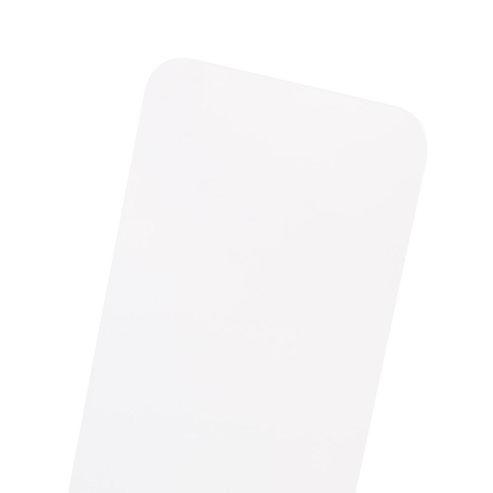 Un rectangle blanc aux coins arrondis sur fond blanc.