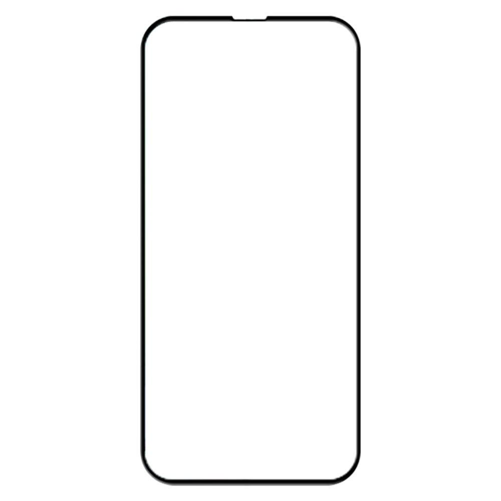 Schermo smartphone senza cornice con notch in alto.