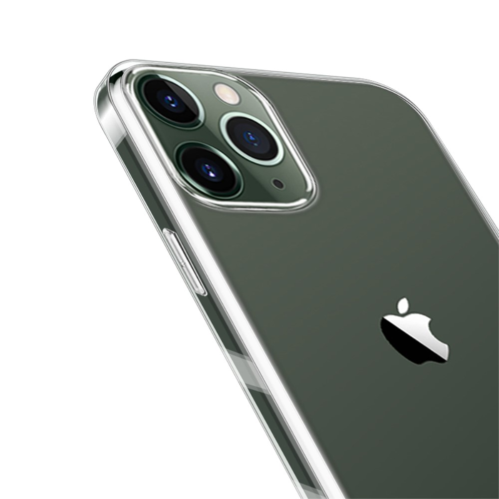 Retro di un iPhone scuro con tre fotocamere e il logo Apple.
