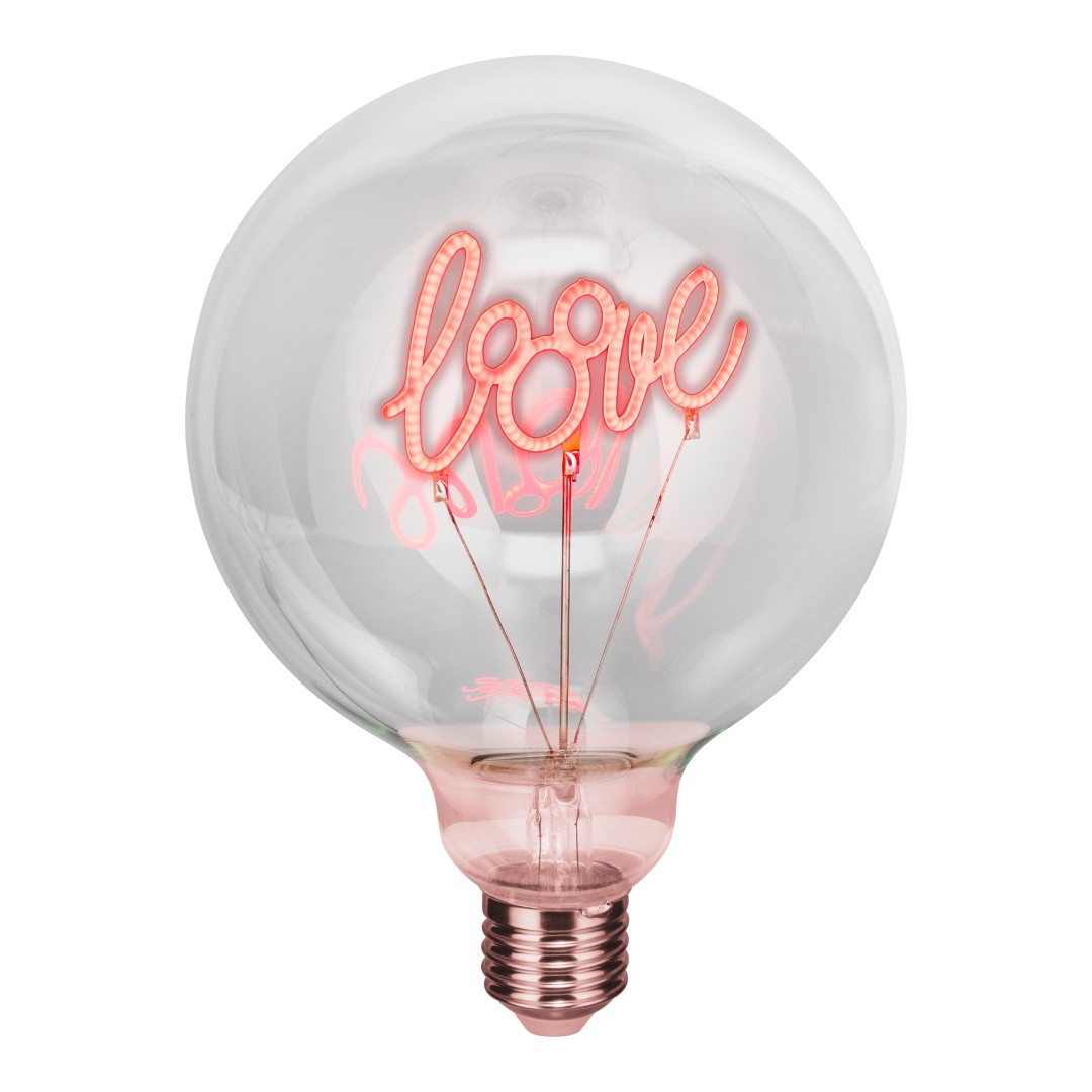 Una lampadina di vetro trasparente c
